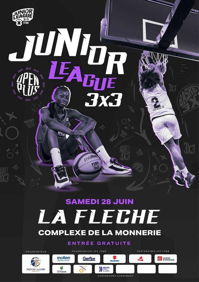 Open Plus Juniorleague 3x3 à La Flèche le 28 juin 2025