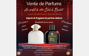 Le Club vous propose une vente de parfums !